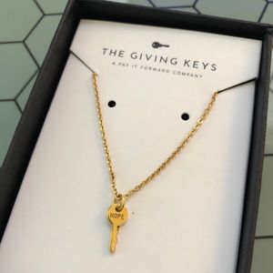 The Giving Keys “HOPE” mini key necklace
